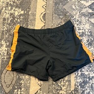 Nike Black and Gold Performance Shorts